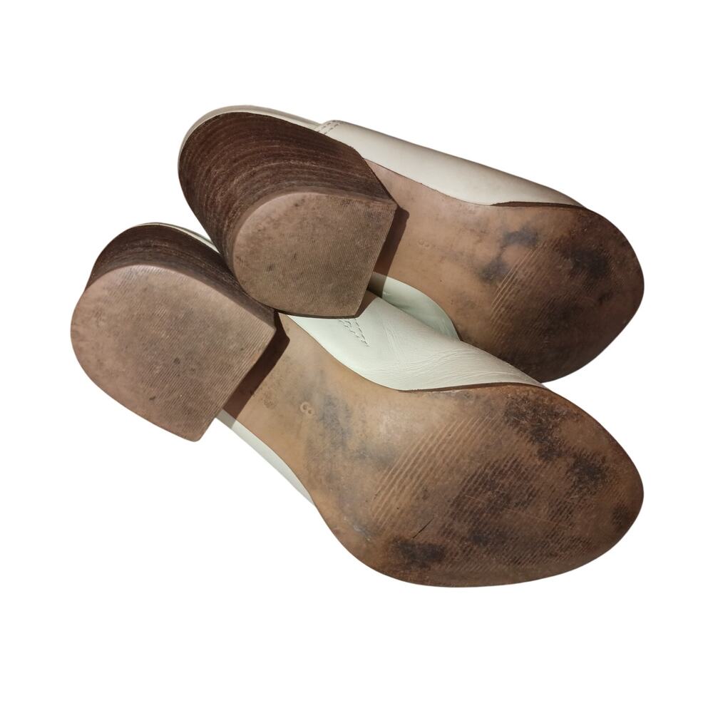 Madewell Harper Mules White Leather size 8 - Picture 6 of 6